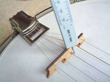 measuring banjo bridge height